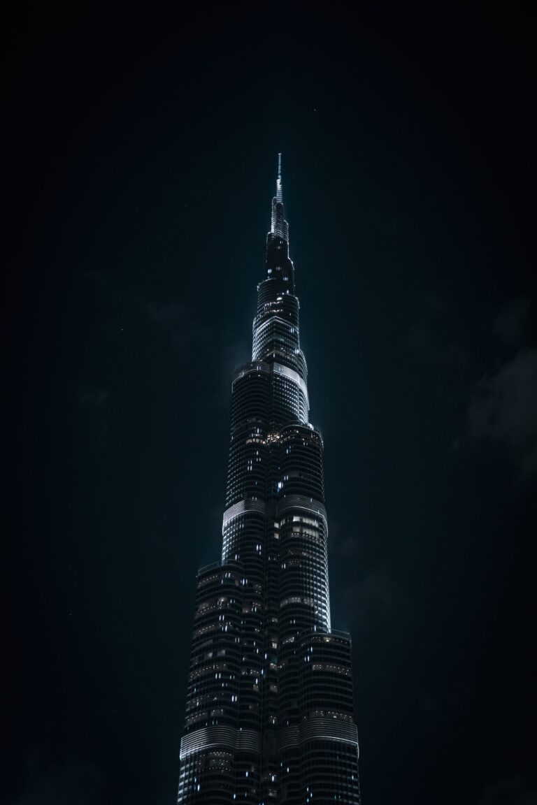 night view of burj khalifa